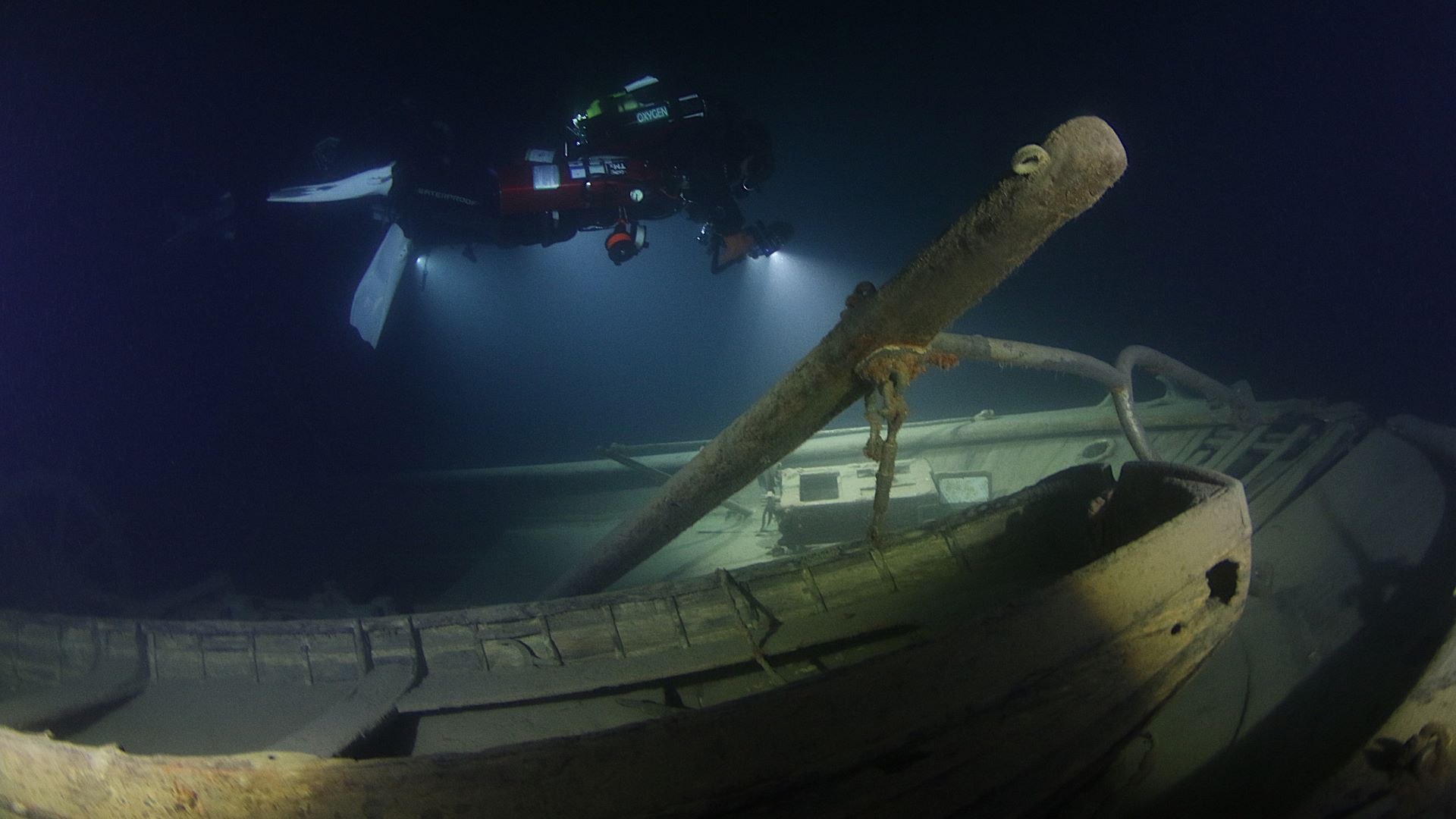 Preserved Great Lakes wreck timber